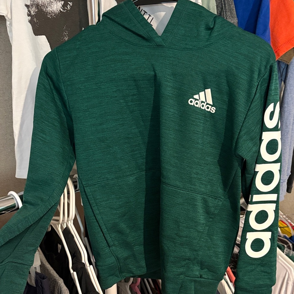 Adidas Forest Green Pullover Hoodie